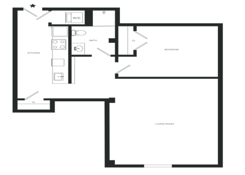 Perpetuous Floor Plan | 663 Sq. Ft. at Mayton Transfer Lofts, Petersburg, VA